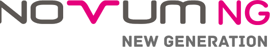 Novax Novum NG New Generation Classic Progresif gözlük camı marka logosu. Novax Novum NG Classic Progressive eyeglass lens brand logo.